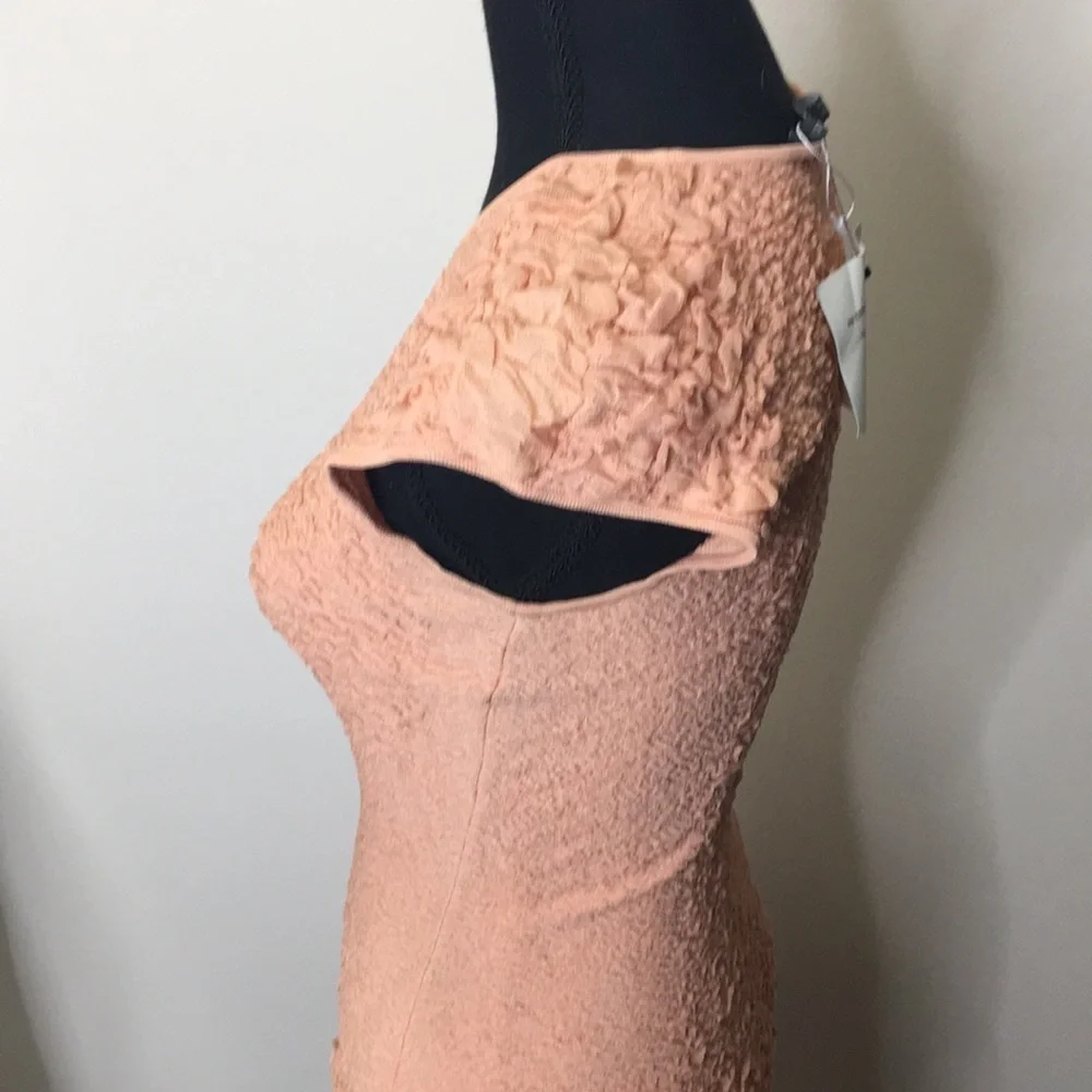 Alexander McQueen blush peach textural pucker knit flounced dress size s… - Picture 11 of 12